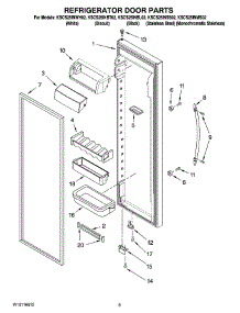 06 - Refrigerator Door Parts parts for Kitchenaid Refrigerator KSCS25INBL02 from AppliancePartsPros.com