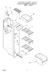06 - Freezer Liner parts for Kitchenaid Refrigerator KSRP22KDAL01 from AppliancePartsPros.com