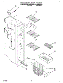 07 - Freezer Liner parts for Kitchenaid Refrigerator KSRC22KBWH00 from AppliancePartsPros.com