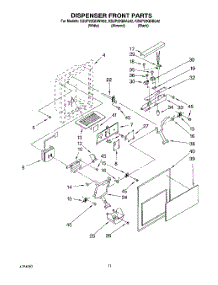 07 - Dispenser Front parts for Kitchenaid Refrigerator KSUP22QDAL02 from AppliancePartsPros.com