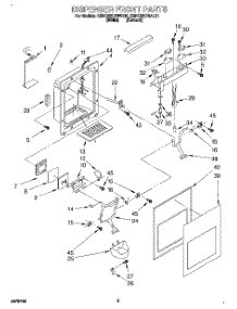 06 - Dispenser Front parts for Kitchenaid Refrigerator KSRC22DBAL01 from AppliancePartsPros.com