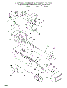 04 - Motor And Ice Container parts for Kitchenaid Refrigerator KSRS22QGBT03 from AppliancePartsPros.com