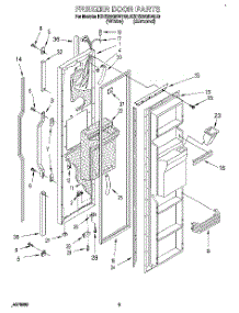 06 - Freezer Door parts for Kitchenaid Refrigerator KSHS22QBAL00 from AppliancePartsPros.com