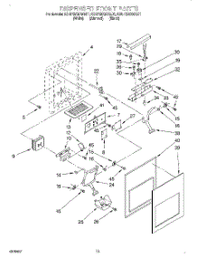 08 - Dispenser Front parts for Kitchenaid Refrigerator KSUP25QDAL01 from AppliancePartsPros.com