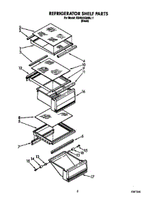 Refrigerator Shelf parts for Kitchenaid Refrigerator KSRB25QXBL11 from AppliancePartsPros.com