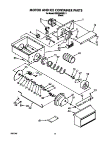 Motor And Ice Container parts for Kitchenaid Refrigerator KSRB25QXBL11 from AppliancePartsPros.com