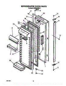 Refrigerator Door parts for Kitchenaid Refrigerator KSRB25QXBL11 from AppliancePartsPros.com