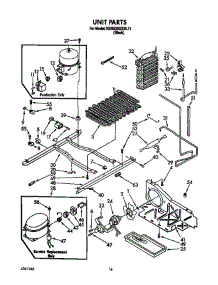 Unit parts for Kitchenaid Refrigerator KSRB25QXBL11 from AppliancePartsPros.com