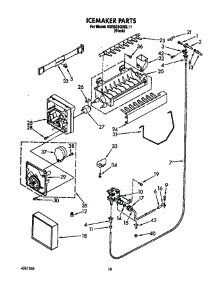 Icemaker parts for Kitchenaid Refrigerator KSRB25QXBL11 from AppliancePartsPros.com