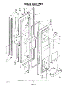 07 - Freezer Door parts for Kitchenaid Refrigerator KSRT26DTWH00 from AppliancePartsPros.com