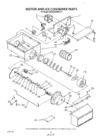 06 - Motor And Ice Container parts for Kitchenaid Refrigerator KSRS25QWWH13 from AppliancePartsPros.com
