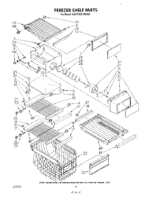 09 - Freezer Shelf parts for Kitchenaid Refrigerator KSRT26DTWH00 from AppliancePartsPros.com