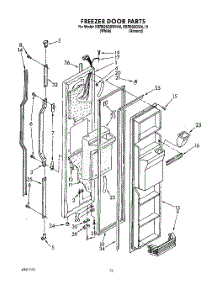 08 - Freezer Door parts for Kitchenaid Refrigerator KSRS25QXWH10 from AppliancePartsPros.com