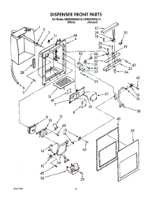 09 - Dispenser Front parts for Kitchenaid Refrigerator KSRS25QXWH10 from AppliancePartsPros.com