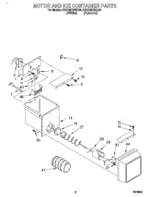 05 - Motor And Ice Container parts for Kitchenaid Refrigerator KSRC25DBAL00 from AppliancePartsPros.com