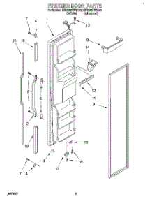 07 - Freezer Door parts for Kitchenaid Refrigerator KSRC25DBAL00 from AppliancePartsPros.com