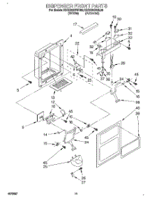 08 - Dispenser Front parts for Kitchenaid Refrigerator KSRC25DBAL00 from AppliancePartsPros.com