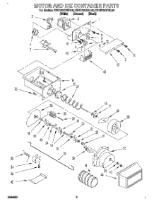 04 - Motor And Ice Container parts for Kitchenaid Refrigerator KSUP22QDBL02 from AppliancePartsPros.com