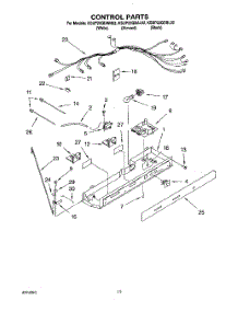 12 - Control, Lit / Optional parts for Kitchenaid Refrigerator KSUP22QDBL02 from AppliancePartsPros.com