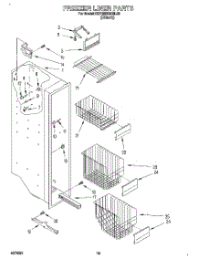 12 - Freezer Liner, Lit / Optional parts for Kitchenaid Refrigerator KSPB22QBBL00 from AppliancePartsPros.com
