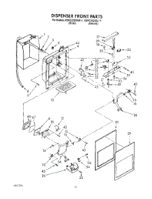 10 - Dispenser Front parts for Kitchenaid Refrigerator KSRC25DXWH11 from AppliancePartsPros.com