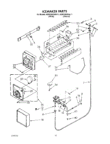 12 - Icemaker, Lit / Optional parts for Kitchenaid Refrigerator KSRC25DXWH11 from AppliancePartsPros.com