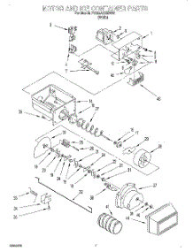 06 - Motor And Ice Container parts for Whirlpool Refrigerator 7TS22AQXEW00 from AppliancePartsPros.com