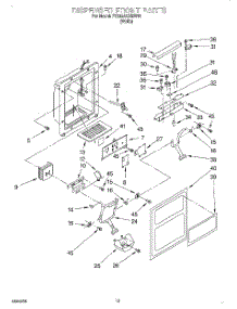 09 - Dispenser Front parts for Whirlpool Refrigerator 7TS22AQXEW00 from AppliancePartsPros.com