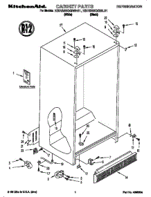 Cabinet parts for Kitchenaid Refrigerator KSRS22QGBL0 from AppliancePartsPros.com