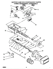 Motor And Ice Container parts for Kitchenaid Refrigerator KSRS22QGBL0 from AppliancePartsPros.com