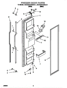 Freezer Door parts for Kitchenaid Refrigerator KSRS22QGBL0 from AppliancePartsPros.com