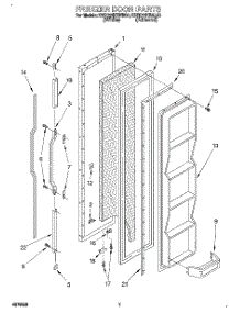 05 - Freezer Door parts for Kitchenaid Refrigerator KSRC22KBAL00 from AppliancePartsPros.com