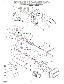 04 - Motor And Ice Container parts for Kitchenaid Refrigerator KSHS22QBAL01 from AppliancePartsPros.com