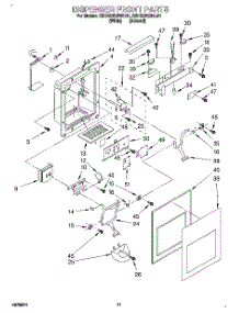 07 - Dispenser Front parts for Kitchenaid Refrigerator KSHS22QBAL01 from AppliancePartsPros.com