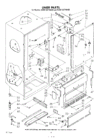 03 - Liner , Lit / Optional parts for Kitchenaid Refrigerator KLRF15XTWH00 from AppliancePartsPros.com