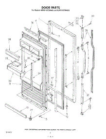 04 - Door parts for Kitchenaid Refrigerator KLRF15XTWH00 from AppliancePartsPros.com