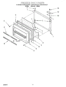 07 - Freezer Door parts for Kitchenaid Refrigerator KBRS21KDBL01 from AppliancePartsPros.com
