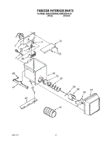 04 - Freezer Interior parts for Kitchenaid Refrigerator KSRC22DXWH00 from AppliancePartsPros.com