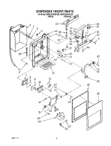 08 - Dispenser Front parts for Kitchenaid Refrigerator KSRC22DXWH00 from AppliancePartsPros.com