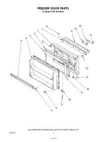 03 - Freezer Door parts for Kitchenaid Refrigerator KFRF19MTWH00 from AppliancePartsPros.com