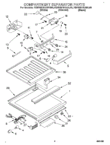03 - Compartment Separator parts for Kitchenaid Refrigerator KBRS21KAWH00 from AppliancePartsPros.com