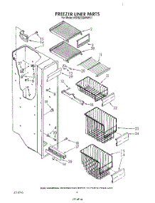 05 - Freezer Liner parts for Kitchenaid Refrigerator KSRS25QWWH11 from AppliancePartsPros.com