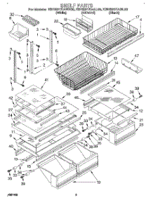 04 - Shelf, Lit / Optional parts for Kitchenaid Refrigerator KBRS21KAWH00 from AppliancePartsPros.com