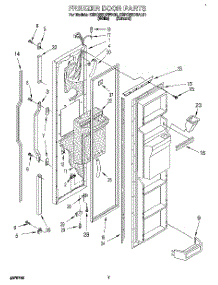 05 - Freezer Door parts for Kitchenaid Refrigerator KSRC22DBWH01 from AppliancePartsPros.com
