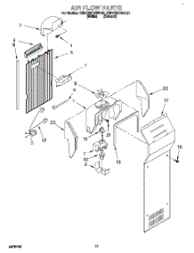 11 - Air Flow parts for Kitchenaid Refrigerator KSRC22DBWH01 from AppliancePartsPros.com