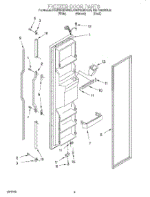 06 - Freezer Door parts for Kitchenaid Refrigerator KSUP22QDAL00 from AppliancePartsPros.com