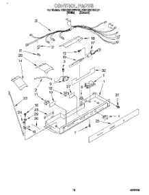 12 - Control, Lit / Optional parts for Kitchenaid Refrigerator KSRC22DBWH01 from AppliancePartsPros.com