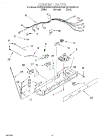 12 - Control, Lit / Optional parts for Kitchenaid Refrigerator KSUP22QDAL00 from AppliancePartsPros.com