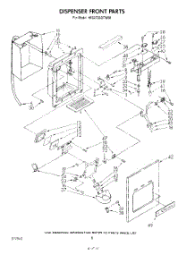 05 - Dispenser Front parts for Whirlpool Refrigerator 4KSRT26DTW00 from AppliancePartsPros.com