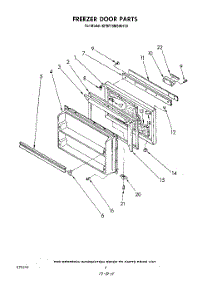 03 - Freezer Door parts for Kitchenaid Refrigerator KFRF19MSWHY0 from AppliancePartsPros.com